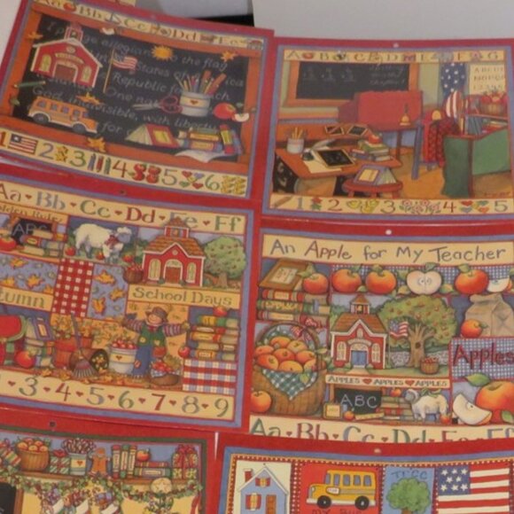 Susan Winget (11) Warm Colors Red School themed Posters (Farmhouse, Country Red) - Picture 3 of 6